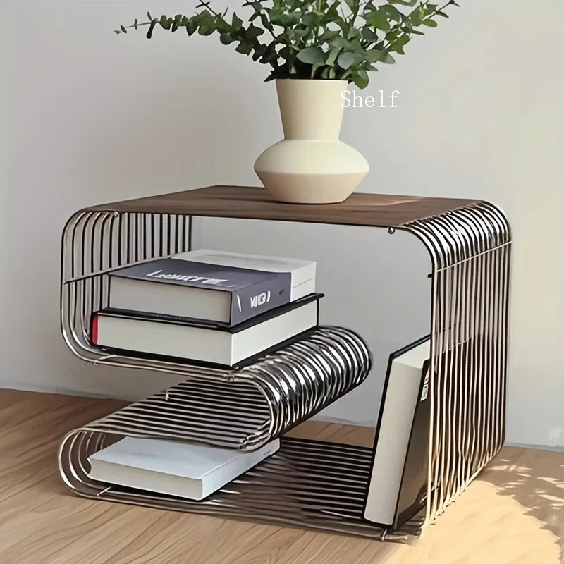 Modern Geometric Metal Bookshelf