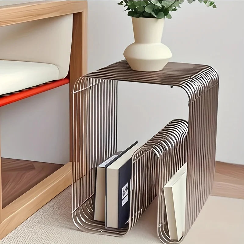 Modern Geometric Metal Bookshelf