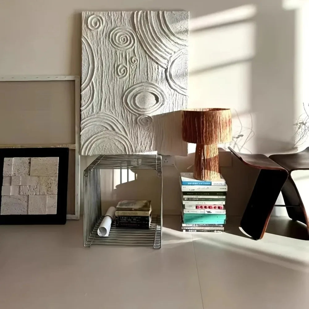 Silver Geometric Lip-Shaped Storage Shelf