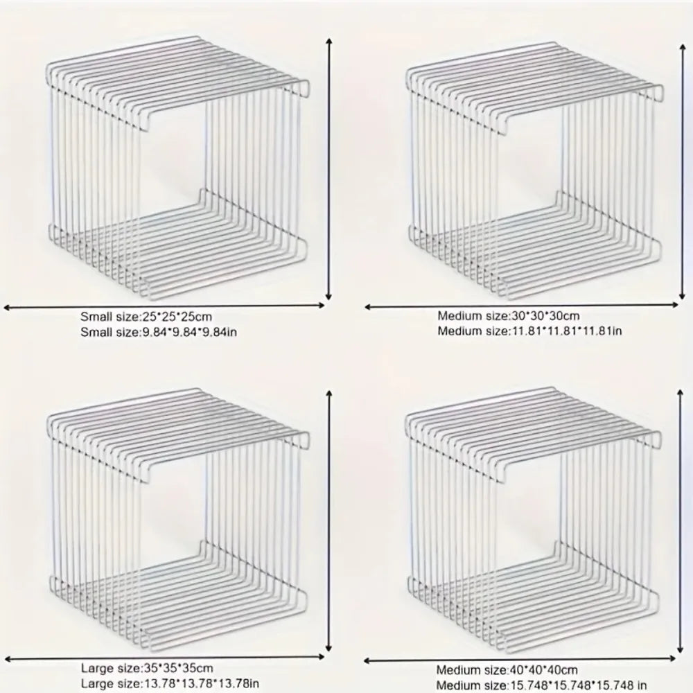 Silver Geometric Lip-Shaped Storage Shelf