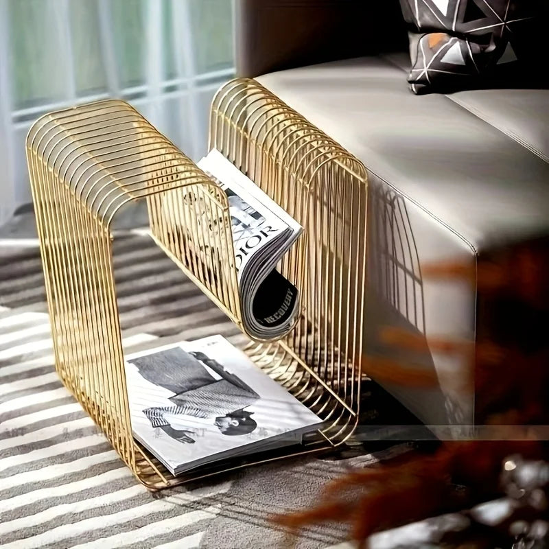 Modern Geometric Metal Bookshelf