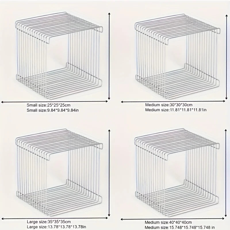 Silver Geometric Lip-Shaped Storage Shelf
