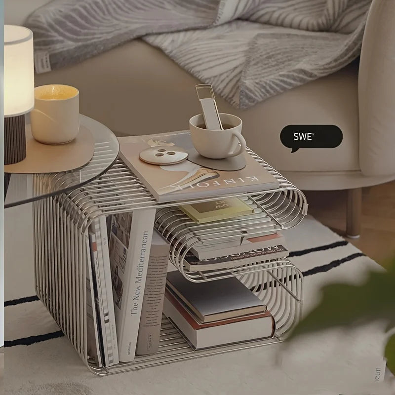Modern Geometric Metal Bookshelf