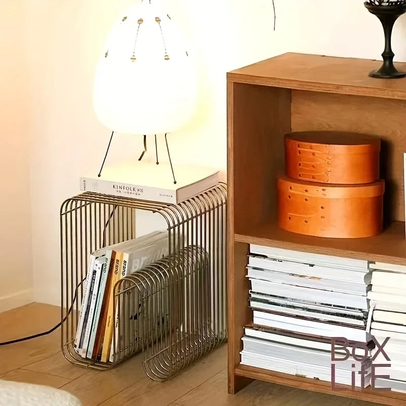Modern Geometric Metal Bookshelf